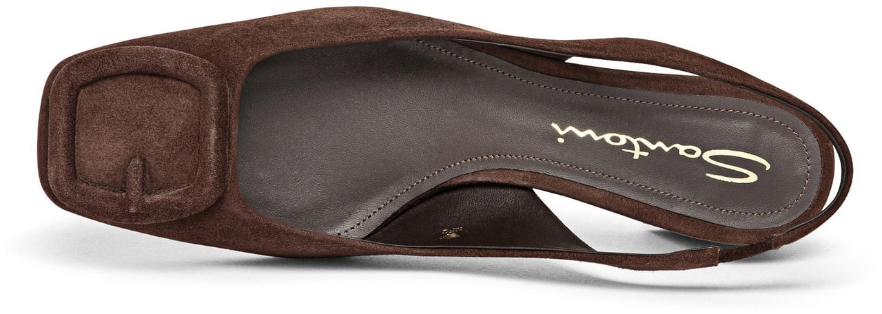 Santoni Women's burgundy suede midheel pump Wit