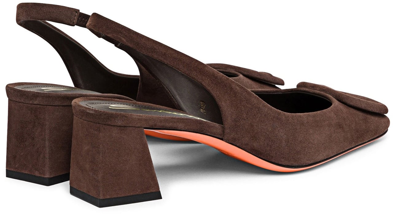 Santoni Women's burgundy suede midheel pump Wit