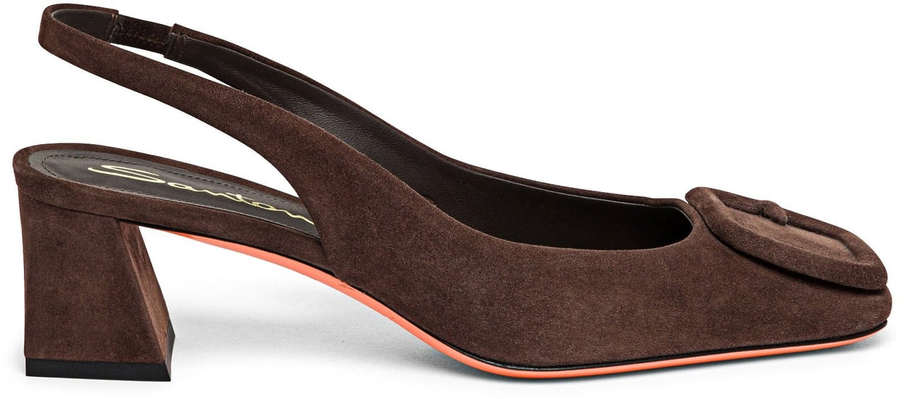 Santoni Women's burgundy suede midheel pump Wit