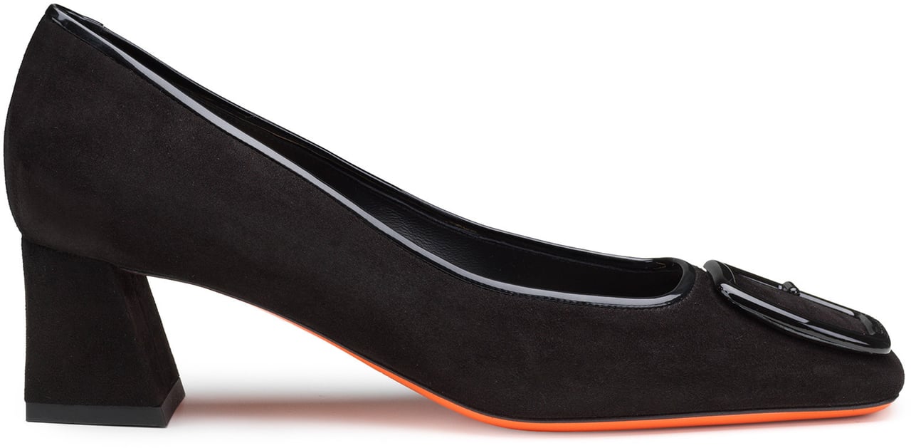 Santoni Women's suede midheel pump Wit