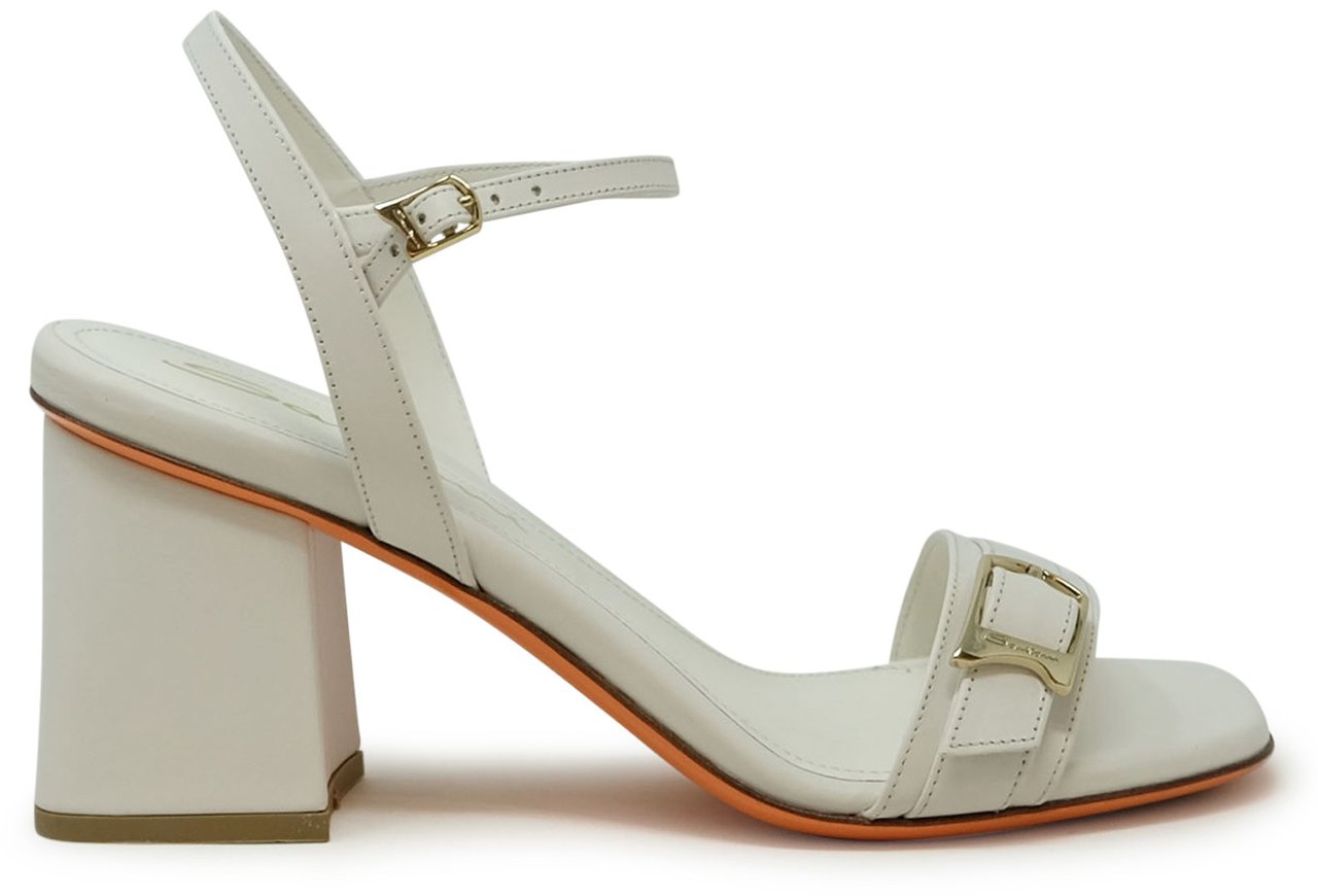 Santoni SANTONI WHVT70836HA2TYLCI80 WHITE LEATHER SANDAL Wit