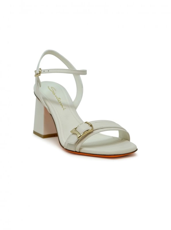 Santoni SANTONI WHVT70836HA2TYLCI80 WHITE LEATHER SANDAL Wit