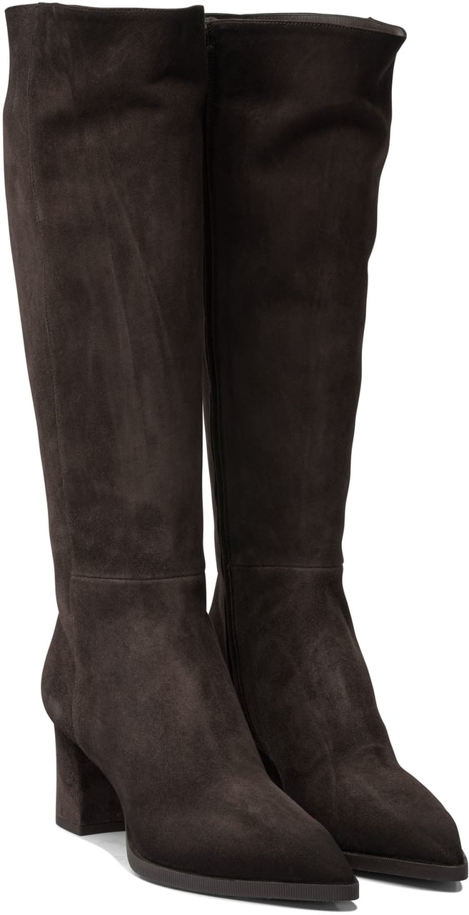 Santoni Suede boots 65 mm Bruin