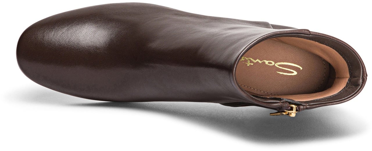 Santoni Women’s leather midheel ankle boot Wit