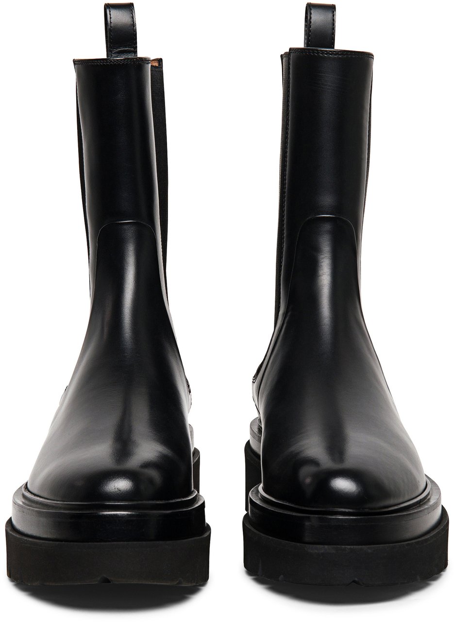 Santoni Leather combat boot Wit