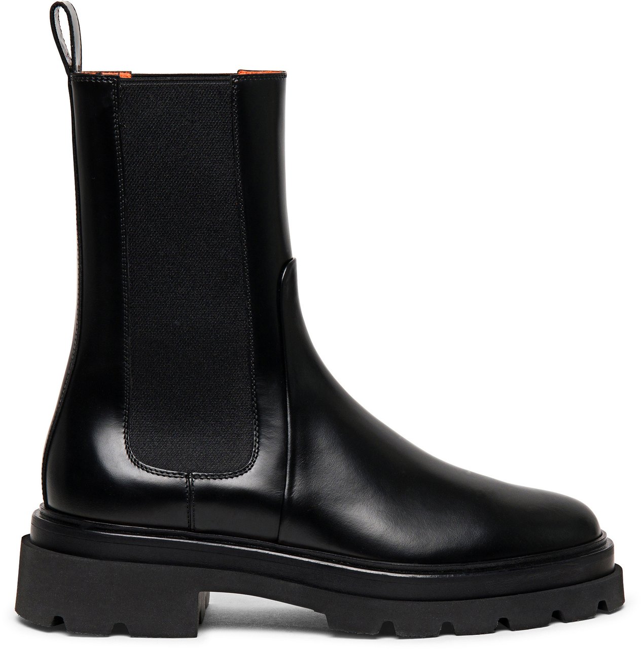 Santoni Leather combat boot Wit