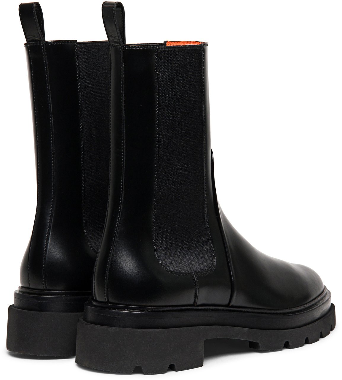 Santoni Leather combat boot Wit