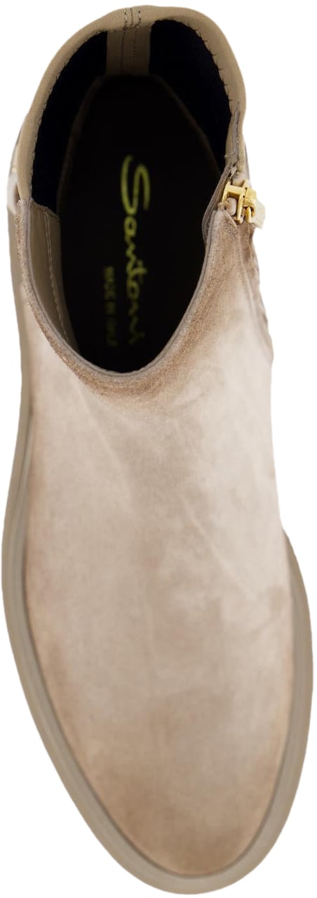 Santoni Dames Buckled Chelsea Booty Beige Beige