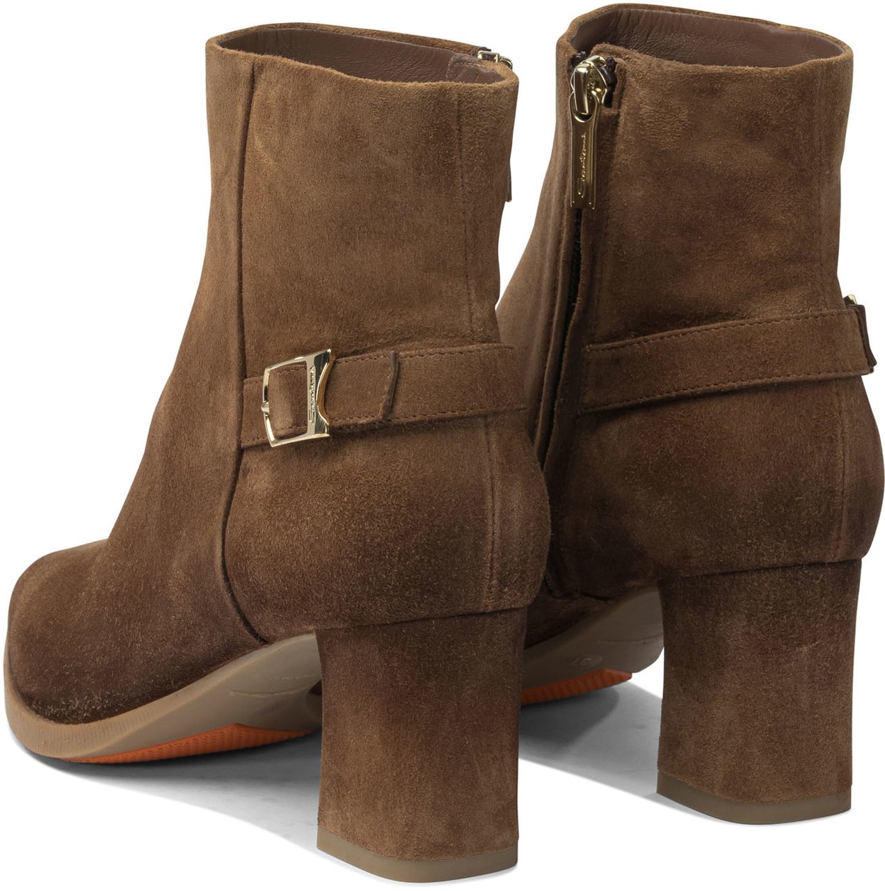Santoni Suede ankle boots 65mm Bruin