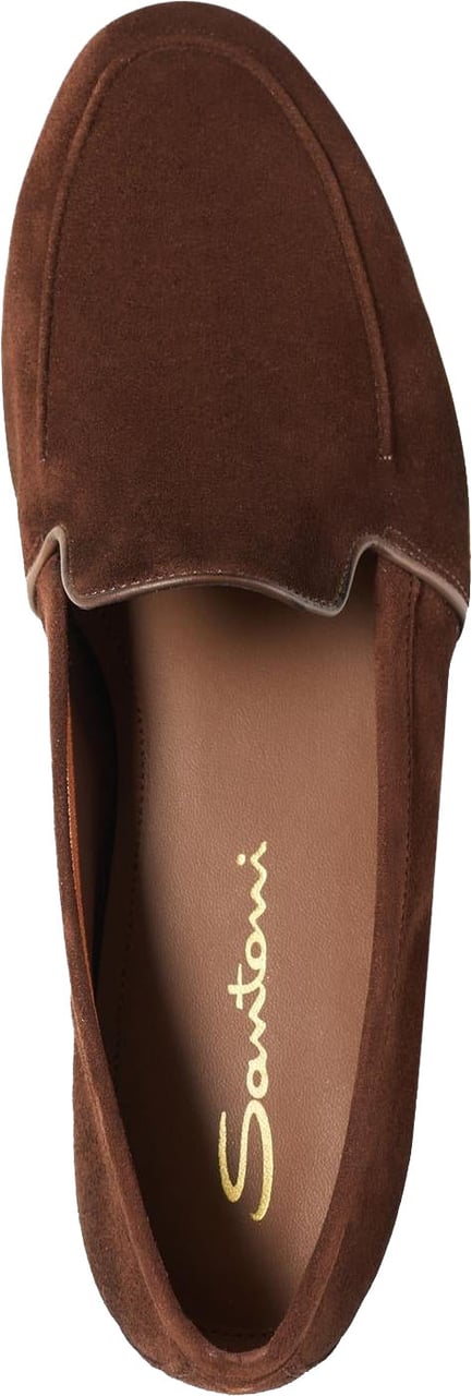 Santoni Dames Malibu Loafer Brown Bruin