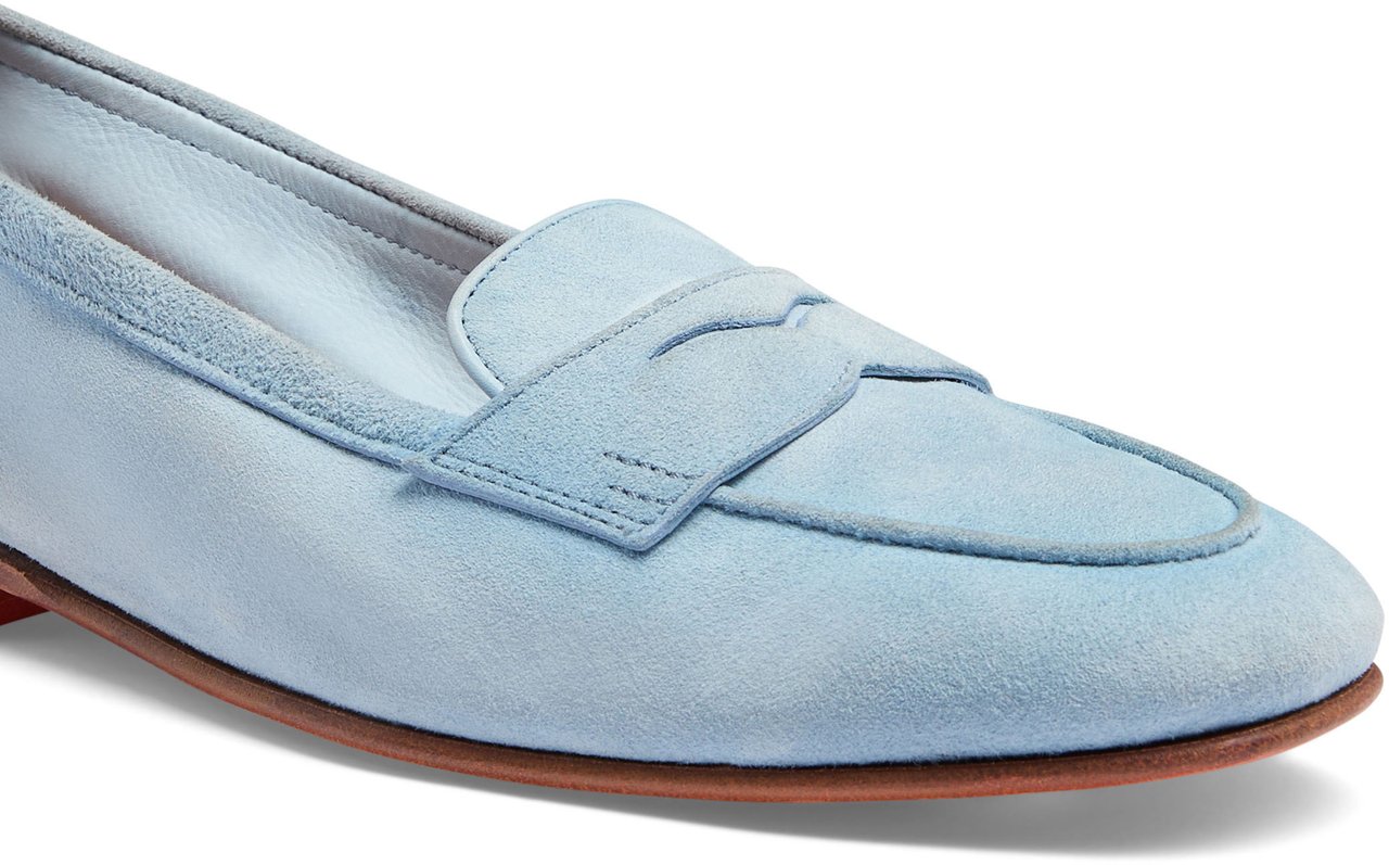 Santoni Women's suede Carla loafer Wit