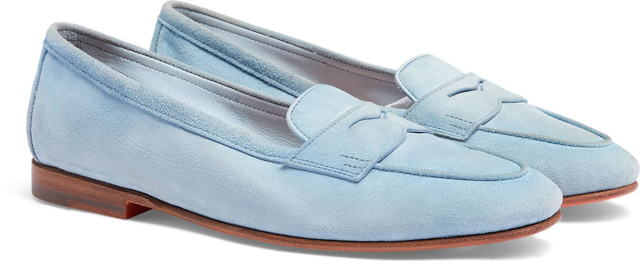 Santoni Women's suede Carla loafer Wit
