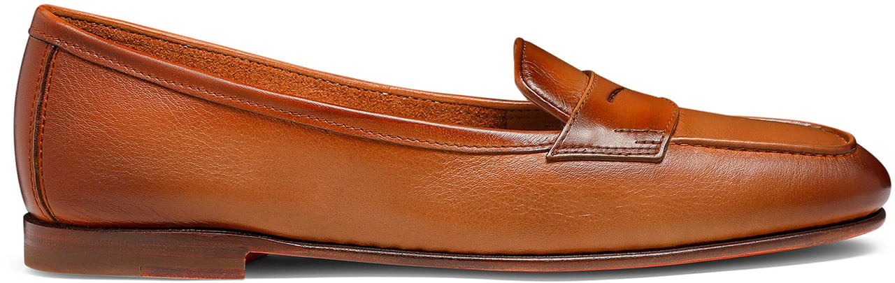 Santoni Women's leather Carla loafer Wit