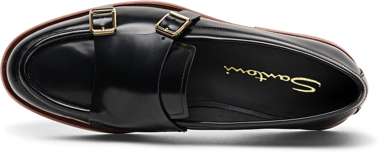 Santoni Women’s leather loafer Wit
