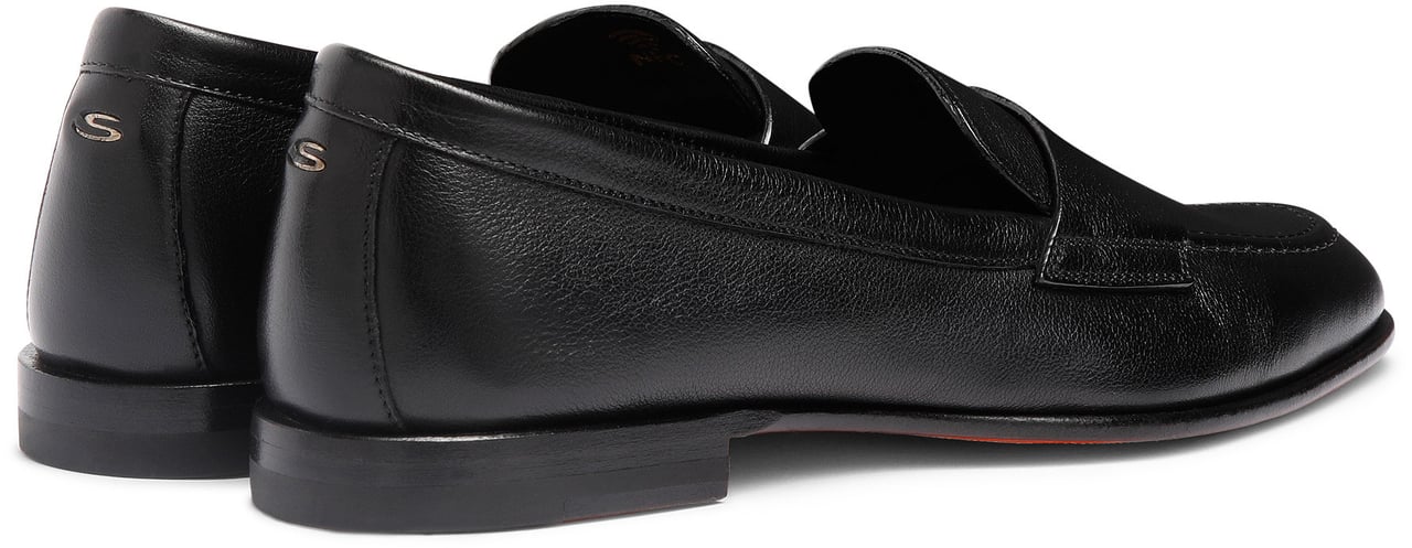 Santoni Leather penny loafer Wit