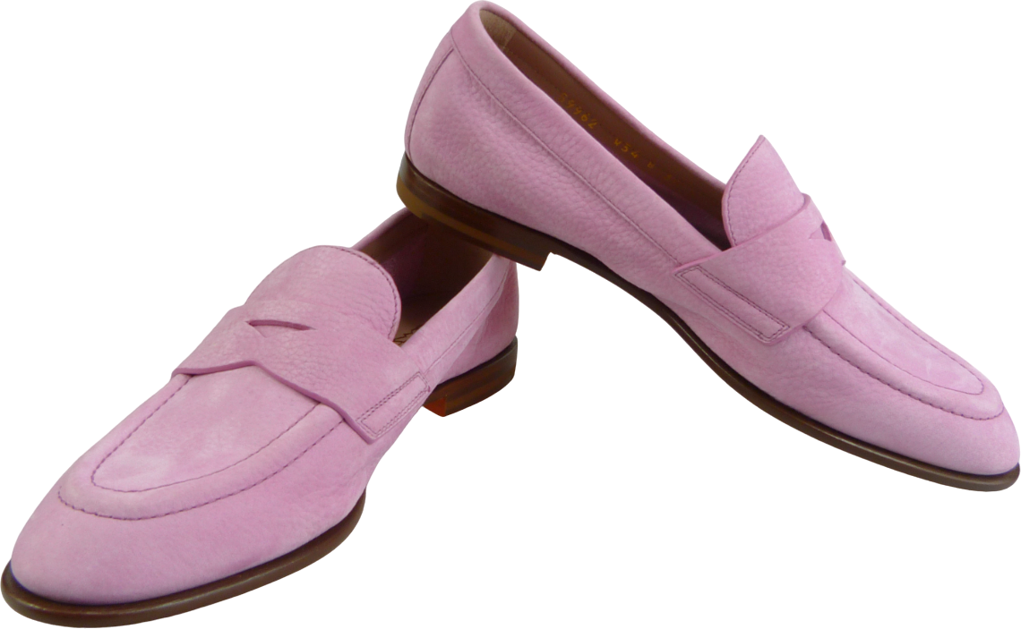 Santoni Mocassino Penny da Donna in Nabuk Rosa Roze
