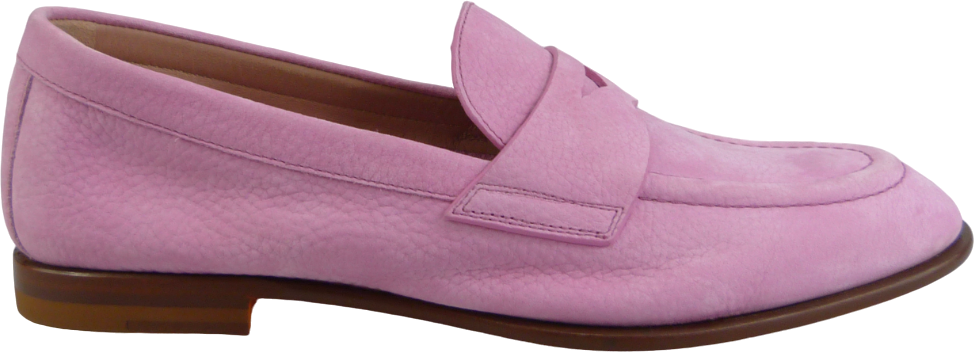 Santoni Mocassino Penny da Donna in Nabuk Rosa Roze
