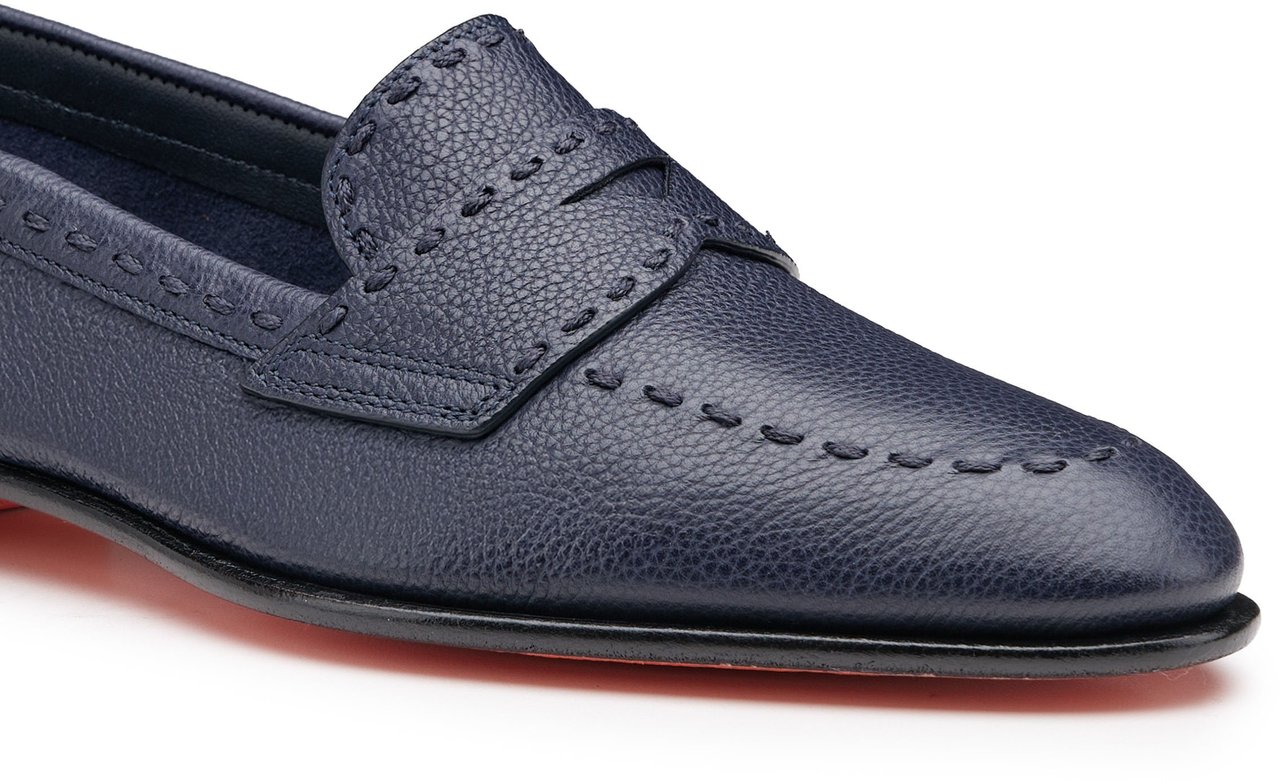 Santoni Women's leather penny loafer Wit