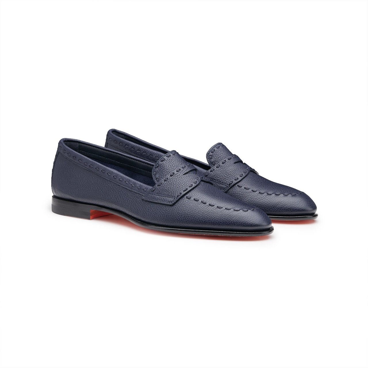 Santoni Women's leather penny loafer Wit