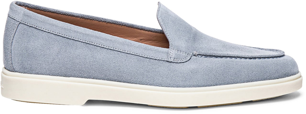 Santoni Women's suede loafer Wit