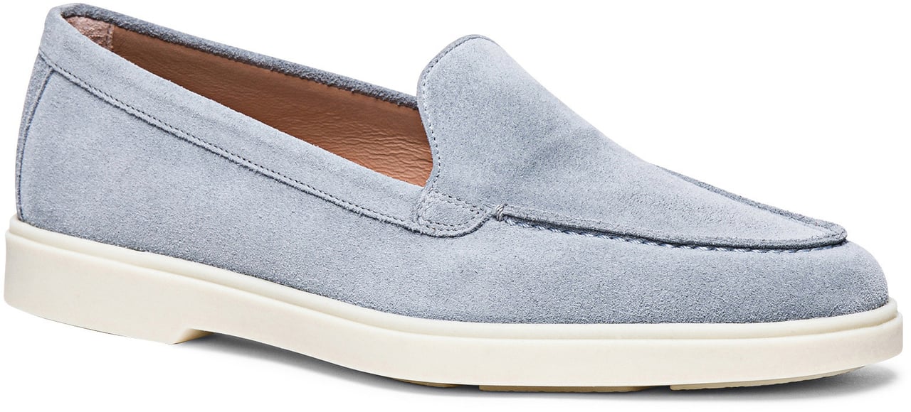 Santoni Women's suede loafer Wit