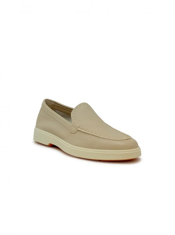 Santoni SANTONI WUYA71436TISSWKAP10 NUDE LEATHER LOAFER Beige