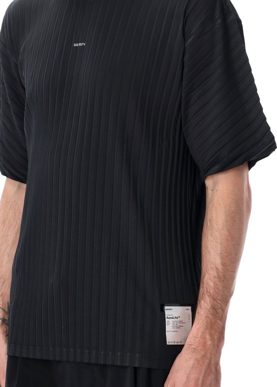 Satisfy Auralite Pleated Tee Verde Zwart