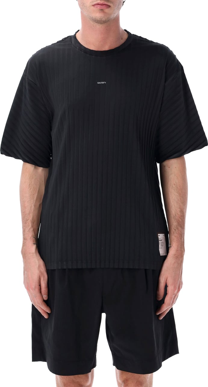 Satisfy Auralite Pleated Tee Verde Zwart