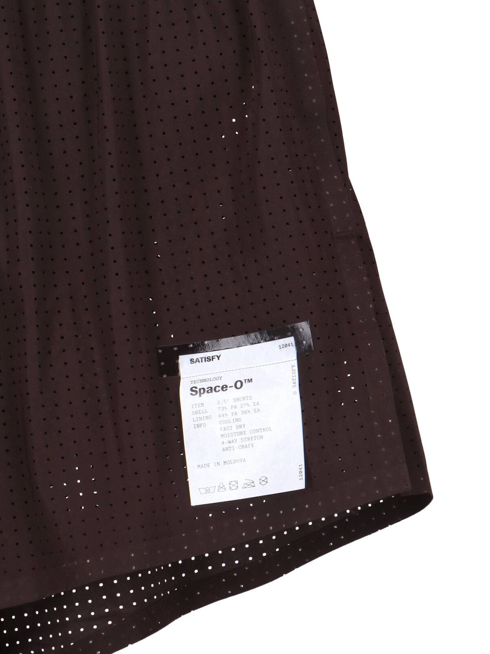 Satisfy Brown Space-O Technical Perforated Shorts Bruin