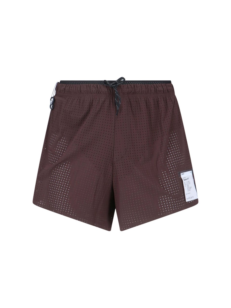 Satisfy Brown Space-O Technical Perforated Shorts Bruin