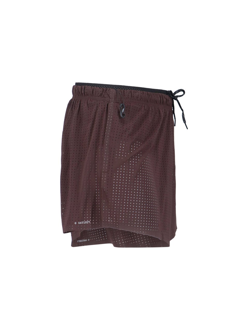 Satisfy Brown Space-O Technical Perforated Shorts Bruin