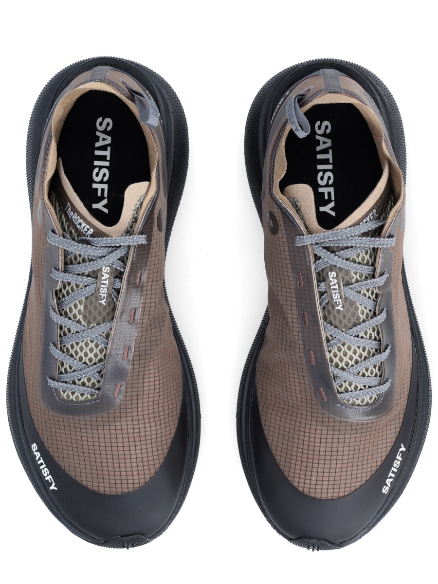 Satisfy Therocker Translucent Grid Upper Sneakers Grijs