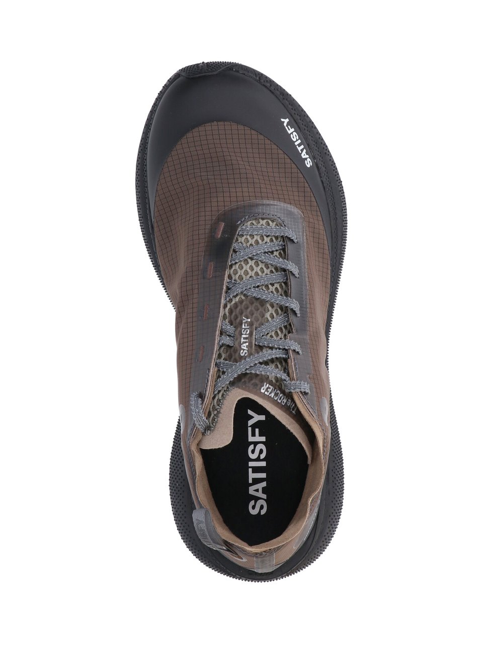 Satisfy Gray Streamlined Fabric Low-Top Sneakers Grijs