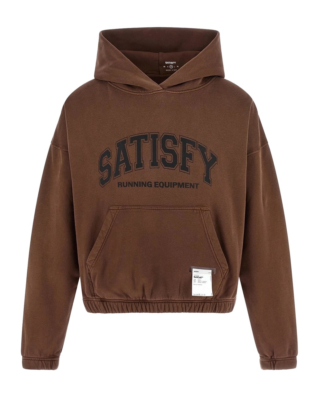 Satisfy Softcell Hoodie with Collegiate Logo and Kangaroo Pocket Grijs