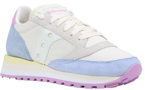 Saucony Cream Suede Leather Athletic Sneakers Beige
