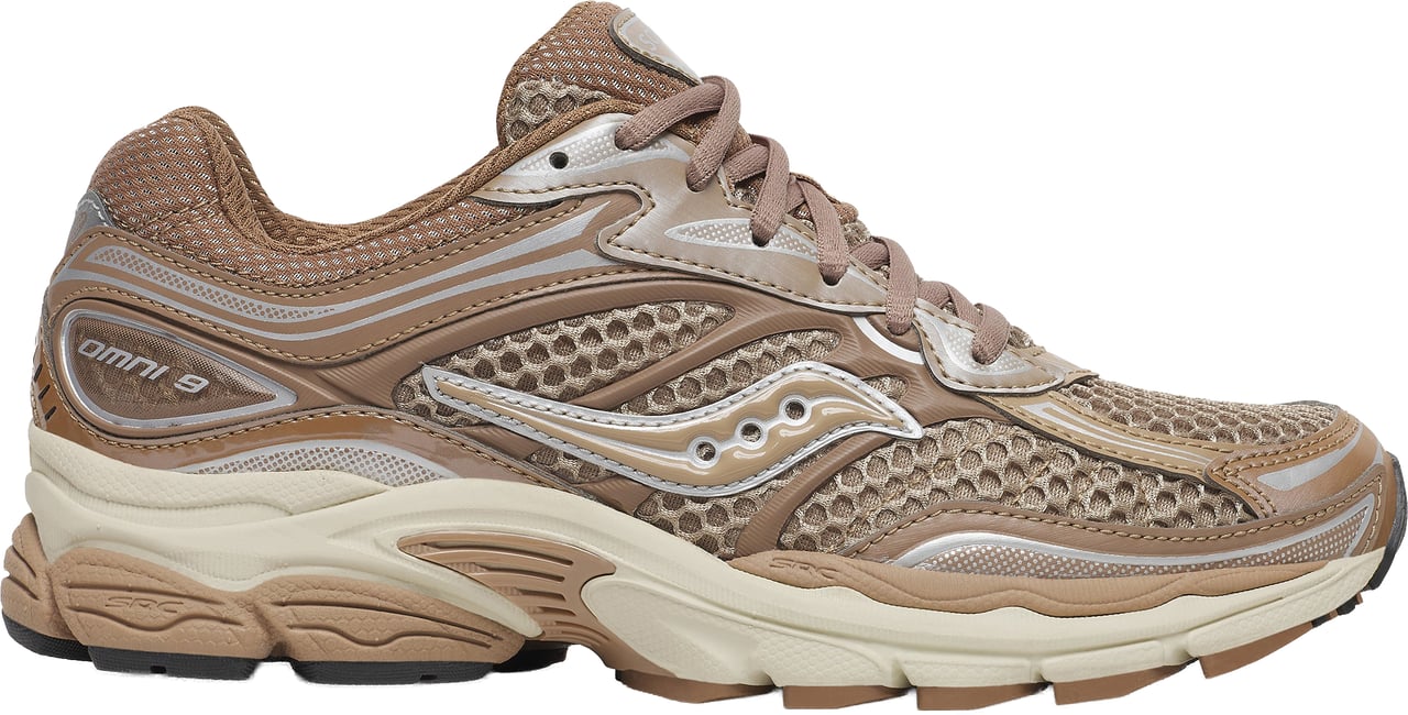 Saucony Progrid Omni 9 Sneaker Bruin Creme Blauw