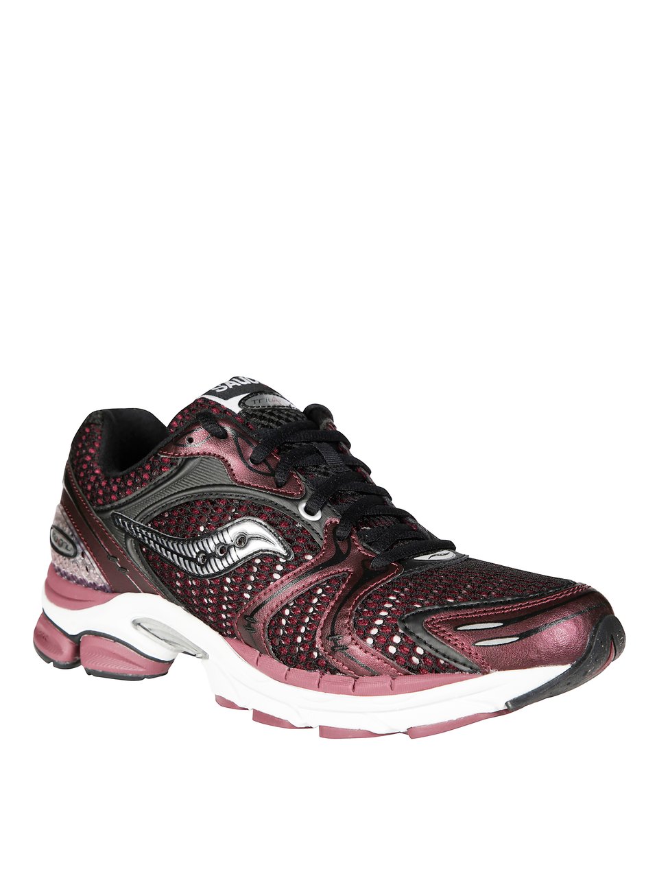 Saucony Breathable Low-Top Sneaker with Suede and Mesh Overlays Grijs