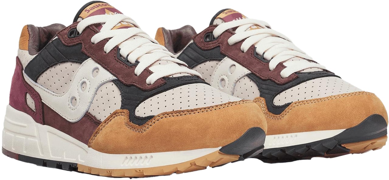 Saucony Saucony Shadow 5000 Leer Sneaker Bruin / Beige Divers