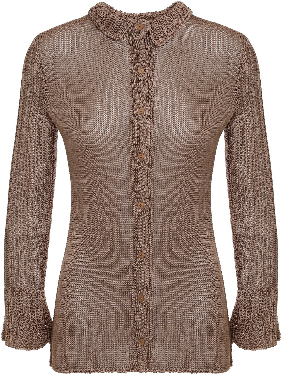 Savannah Morrow Cardigan Rajasthan in knitting Bruin