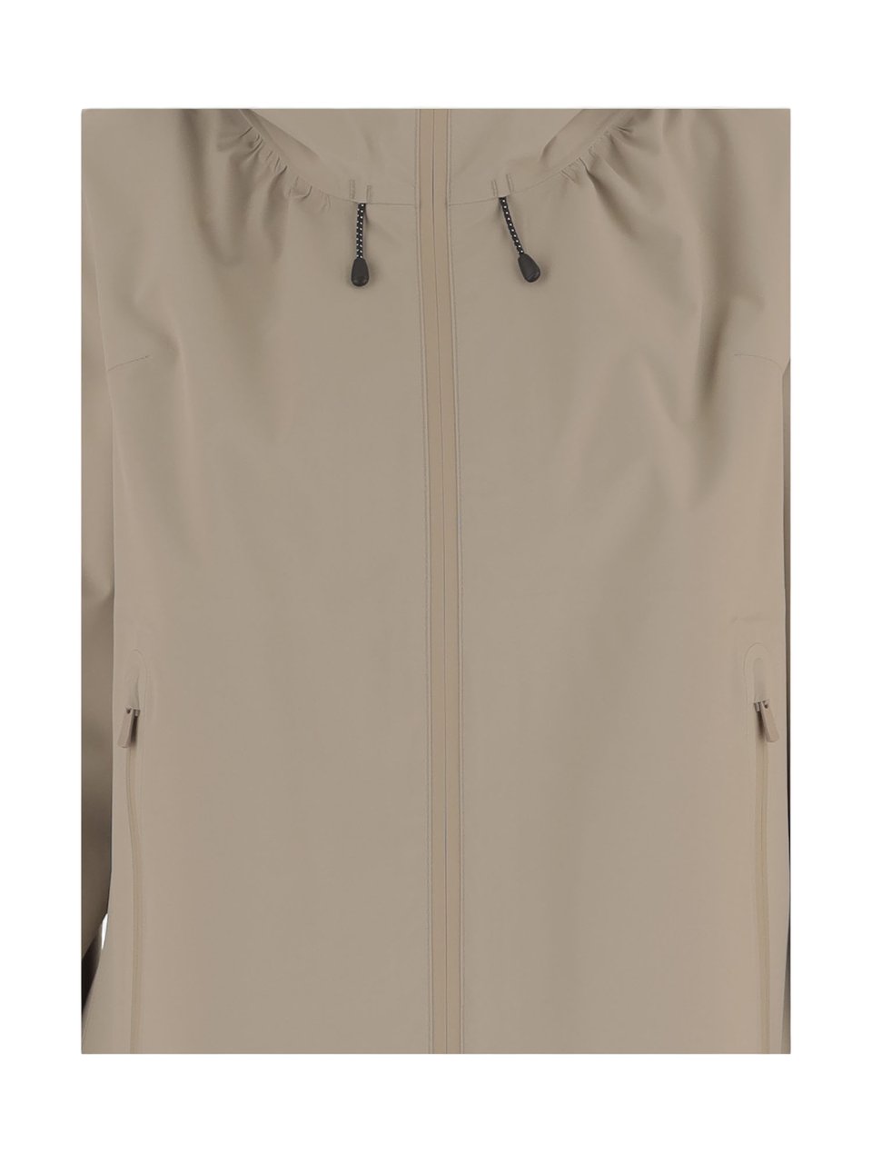 Save the Duck Nylon Jacket with Adjustable Hood and Design Grijs