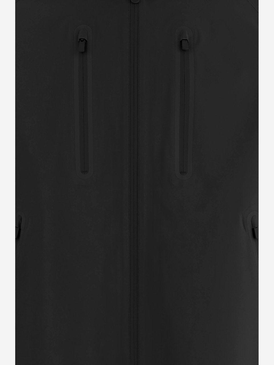Save the Duck Cropped Black Jacket with High Collar Zwart