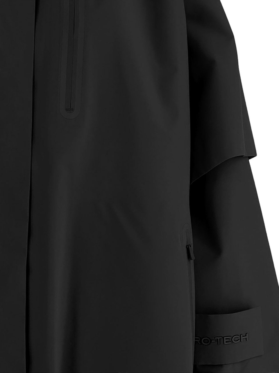 Save the Duck Nylon Jacket with Hood and High Collar Zwart