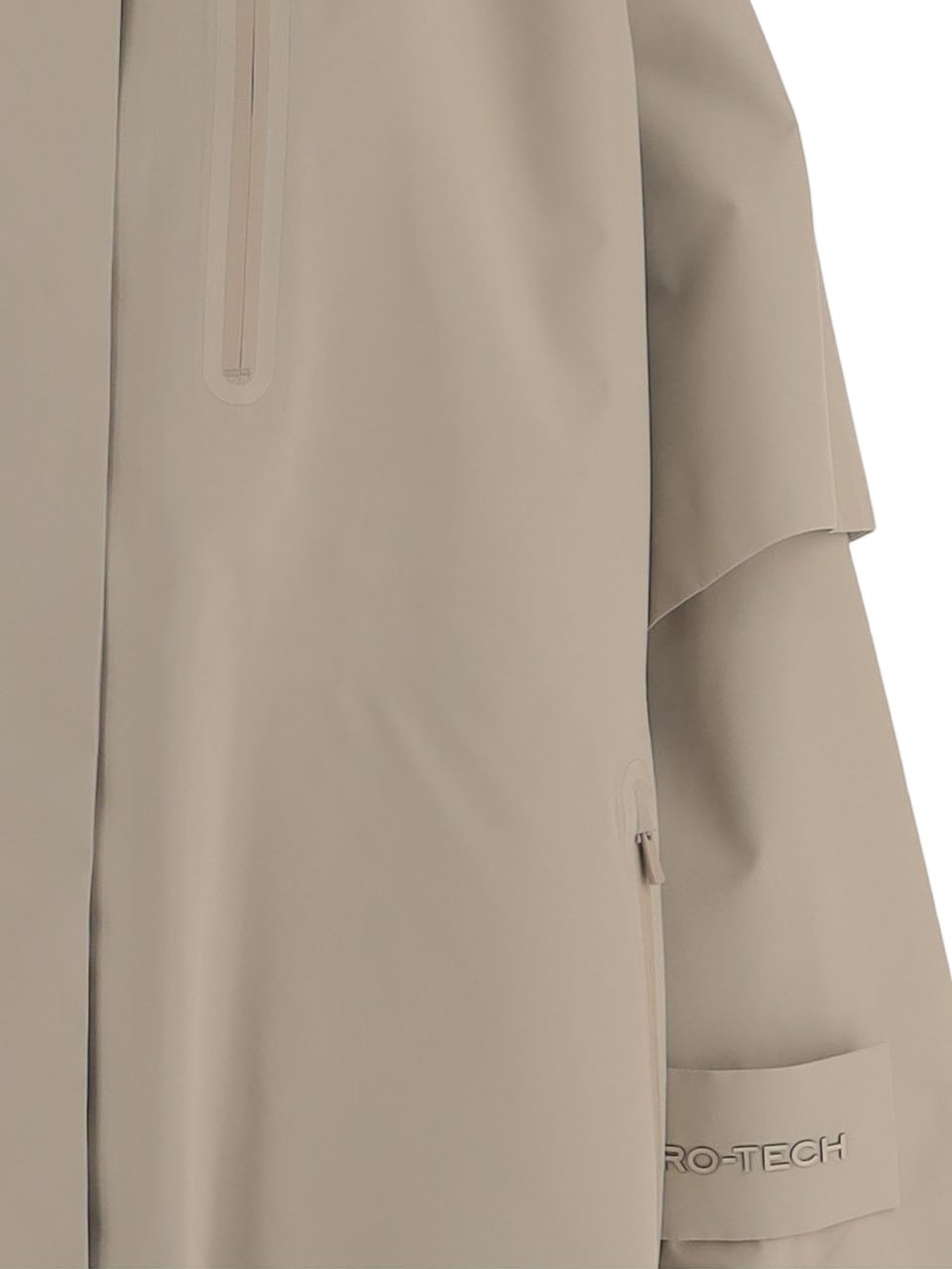 Save the Duck Functional Beige Hooded Nylon Jacket Roze