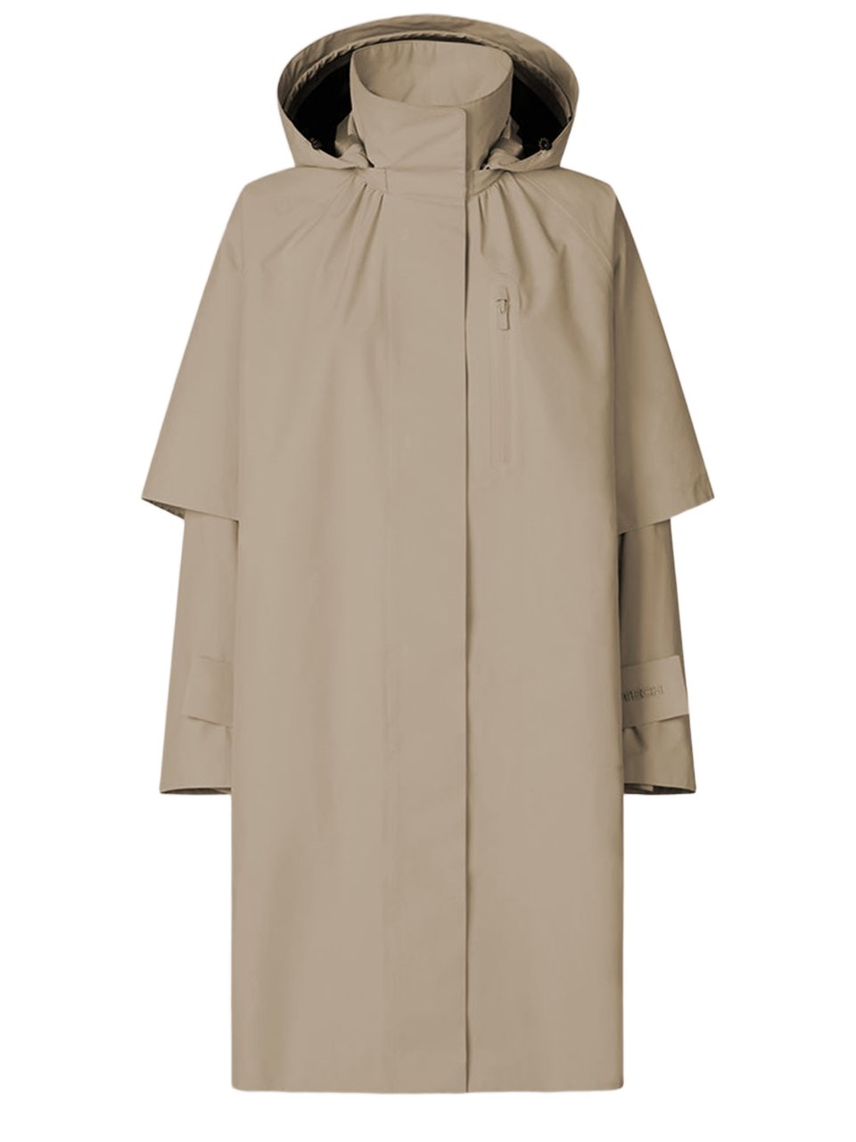 Save the Duck Functional Beige Hooded Nylon Jacket Roze