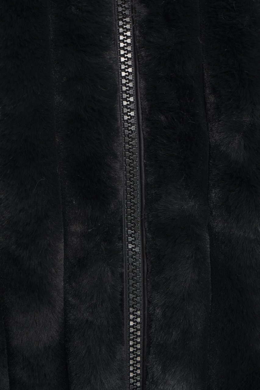 Save the Duck Faux fur jacket 'Elina' Zwart