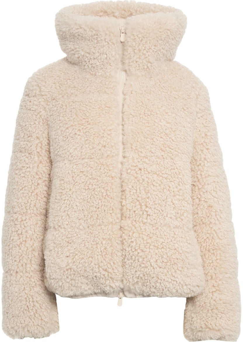 Save the Duck Faux fur jacket 'Curl' Beige