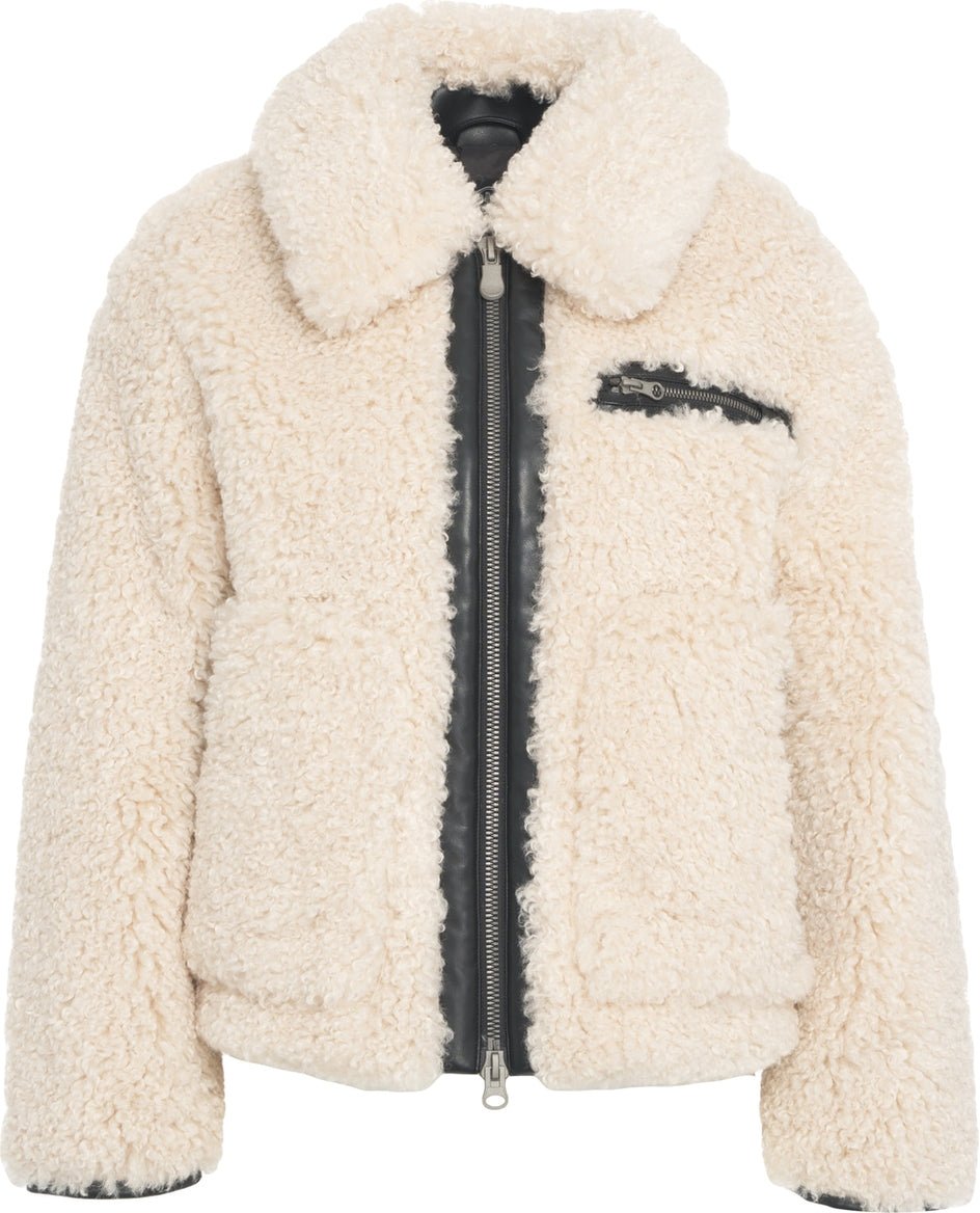 Save the Duck Faux fur jacket 'Hester' Beige