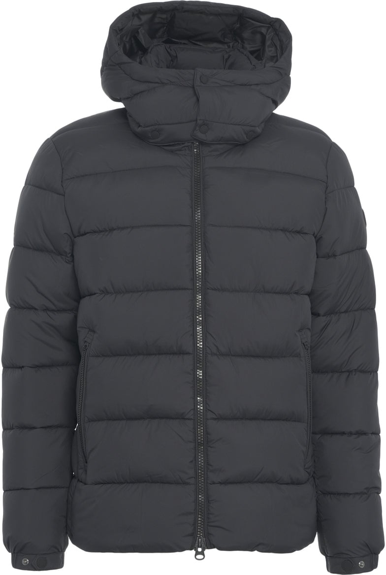 Save the Duck Hooded puffer jacket Zwart