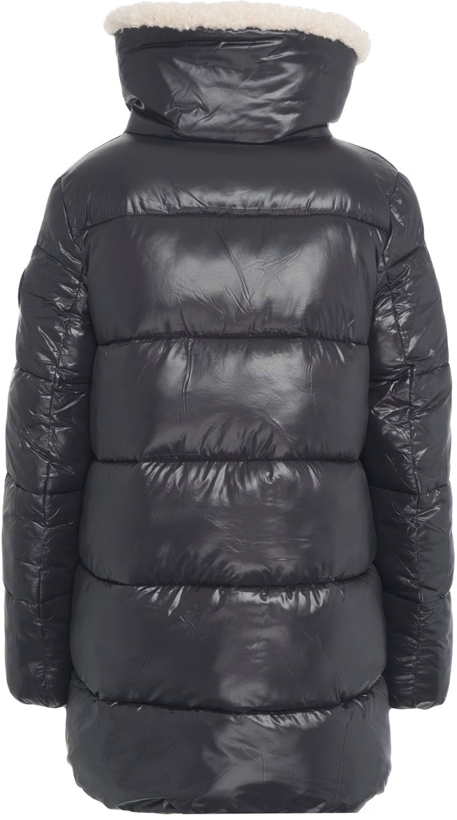 Save the Duck Eco Puffer jacket 'Love' Zwart