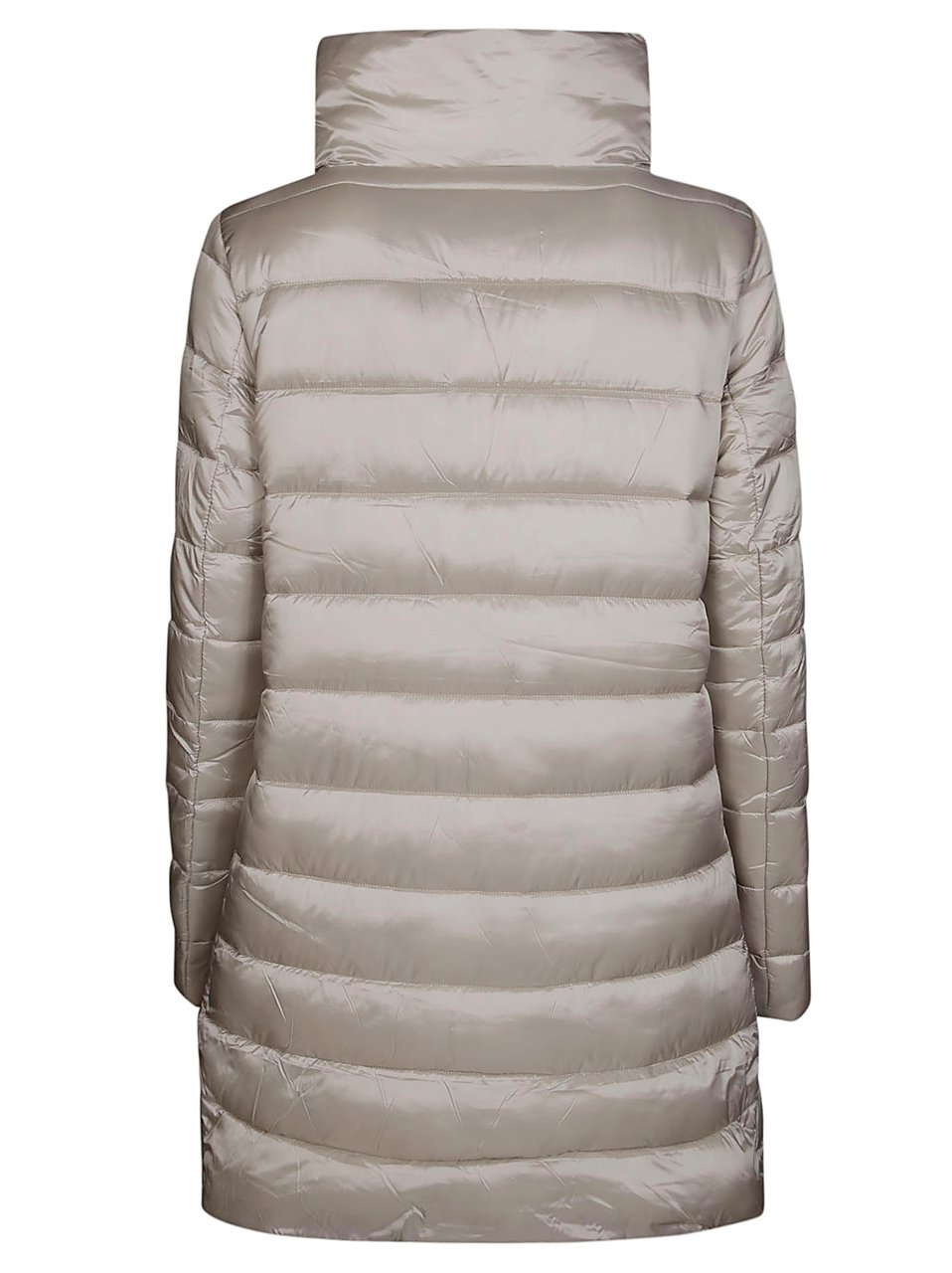 Save the Duck Padded High-Collar Jacket with Quilted Texture Grijs